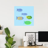 美しい魚の絵画 ポスター (ホームオフィス)