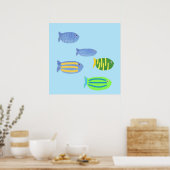 美しい魚の絵画 ポスター (キッチン)