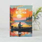 美しい魚釣りお祝い・オブ・ライフ 招待状 (スタンド正面)