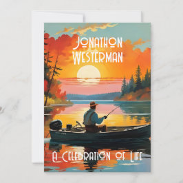 美しい魚釣りお祝い・オブ・ライフ 招待状