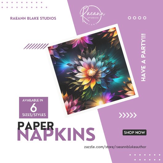 美しい鮮やかな花紙ナプキン スタンダードカクテルナプキン