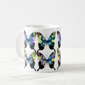 美しい鮮やかな蝶のパタエレガントーン コーヒーマグカップ (正面左)