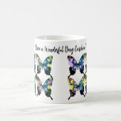 美しい鮮やかな蝶のパタエレガントーン コーヒーマグカップ (中央)