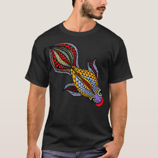美しい鮮やかな金魚のデザイン Tシャツ