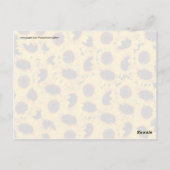 美しい鮮やかひまわりの自然フローラプリント ポストカード (裏面)