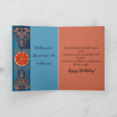 美しい鮮やかクリエイティブアフリカンレディ誕生日 カード (内部)