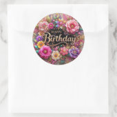 美しい鮮やかデザイン誕生日シール ラウンドシール (バッグ)