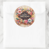 美しい鮮やかデザイン誕生日シール ラウンドシール (バッグ)