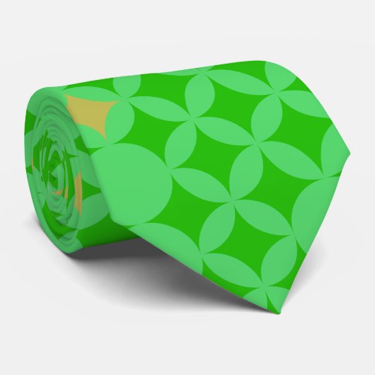 美しい鮮やか柄の緑のネックタイ ネクタイ (ロール)
