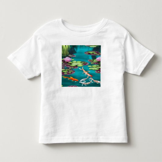 美しい鯉の池 トドラーTシャツ (正面)