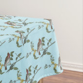 美しい鳥が枝に止まるターコイズの春 テーブルクロス (インサイチュ)