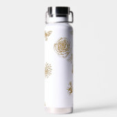 美しい鳥とバラ ウォーターボトル (背面)