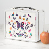 美しい鳥と蝶 メタルランチボックス (インサイチュ)