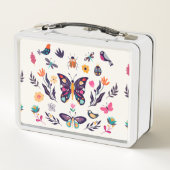美しい鳥と蝶 メタルランチボックス (裏面)