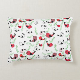 美しい鳥のパターンのクッション、コテージのコアスタイル アクセントクッション