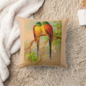 美しい鳥のプリント クッション (ブランケット)