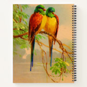 美しい鳥のプリント ノートブック (裏面)