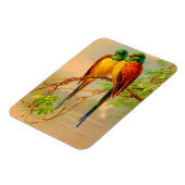 美しい鳥のプリント マグネット (左側)