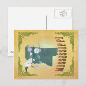 美しい鳥のミシシッピの地図 ポストカード (正面/裏面)