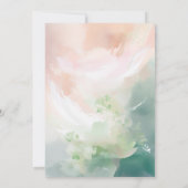 美しい鳥の巣パーティーツインベビーシャワー 招待状 (裏面)