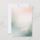 美しい鳥の巣立てパーティーニュートラル赤ちゃんシャワー サンキューカード (裏面)