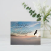 美しい鳥の日没の葬儀ありがとうノートカード サンキューカード (スタンド正面)