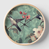 美しい鳥の時計 壁時計 (正面)
