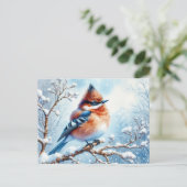 美しい鳥の白絵を描の ポストカード (スタンド正面)