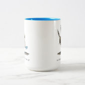 美しい鳥の肯定二音コーヒーマグ ツートーンマグカップ (中央)