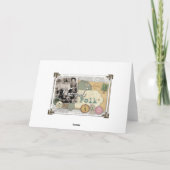 美しい鳥はとの上がりました カード (裏面)