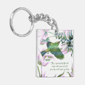 美しい鳥は-カスタマイズ可能- Keychainを飛ばします キーホルダー (正面左)