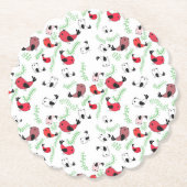 美しい鳥をテーマにした使い捨てコースター ペーパーコースター (正面)