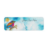 美しい鳥カラフル住所 シール (正面)