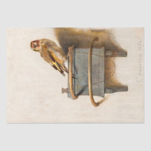 美しい鳥ザ・ゴールドフィンチヴィンテージデコページ 薄葉紙 (正面)