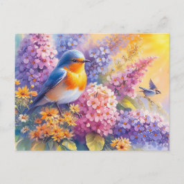 美しい鳥夏景色6 ポストカード