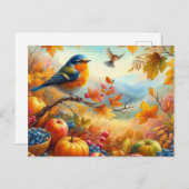美しい鳥夏景色7 ポストカード (正面/裏面)