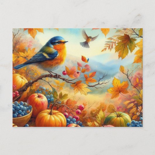 美しい鳥夏景色7 ポストカード (正面)