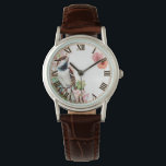 美しい鳥時計 腕時計<br><div class="desc">美しい鳥と豪華な花を描いた素敵な女性の時計。</div>