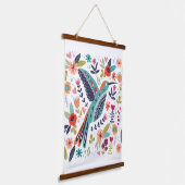 美しい鳥 吊り下げ型タペストリー (傾斜あり)