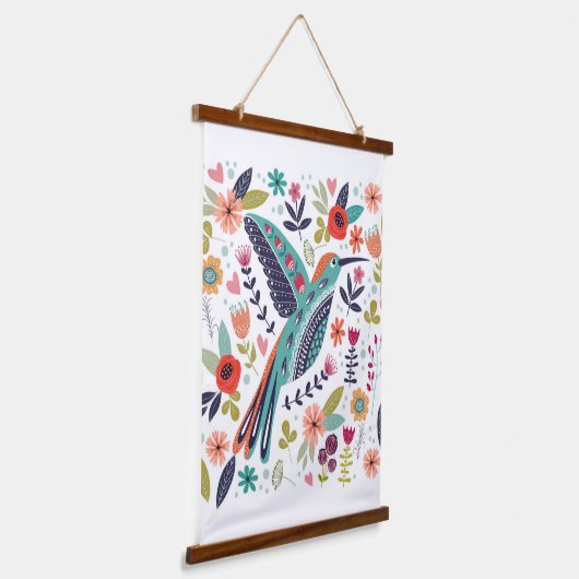 美しい鳥 吊り下げ型タペストリー (傾斜あり)