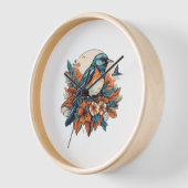 美しい鳥 壁時計 (傾斜)