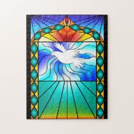 美しい鳩ステンドグラス教会ウィンドウパズル ジグソーパズル