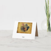 美しい鶏と素朴納屋チキンクープ サンキューカード (裏面)