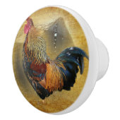 美しい鶏と素朴納屋チキンクープ セラミックノブ (右)
