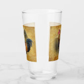 美しい鶏と素朴納屋チキンクープ タンブラーグラス (右)