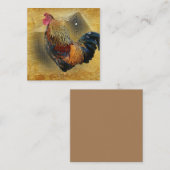 美しい鶏と素朴納屋チキンクープ ノートカード (正面/裏面)