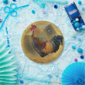 美しい鶏と素朴納屋チキンクープ ペーパープレート (パーティー)