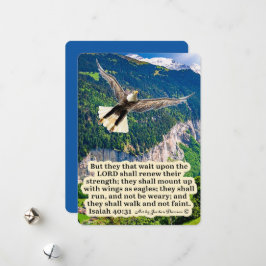 美しい鷲の聖書の詩　イザヤ書40:31 シーズンカード