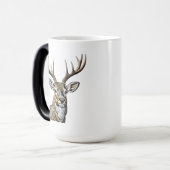 美しい鹿と〔雄ジカの〕枝角 モーフィングマグカップ (正面左)