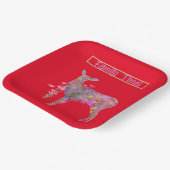 美しい鹿のクリスマス ペーパープレート (傾斜あり)